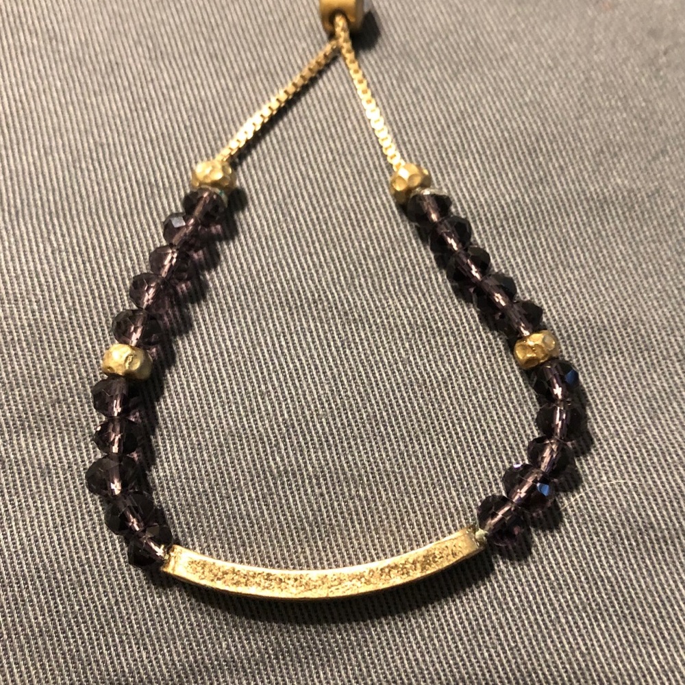 Purple & gold bracelet. Minimalist. Worn once.